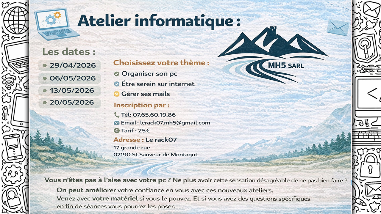 Atelier informatique Agenda